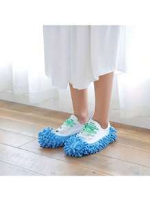 Set Of 4 Ultra-Fine Microfiber Mop Slippers - Washable And Reusable Shoe Covers That Make Floor Cleaning Easy, Soft Foot Covers Suitable For Dusting In Bedrooms, Kitchens, And Bathrooms.