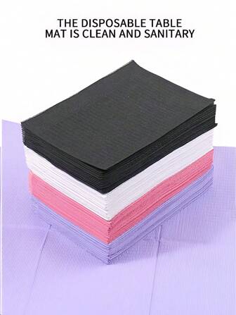 50pcs Disposable Nail Art Table Towels 13"X18" - 3 Ply Waterproof Dental Bibs For Patients - Dentist Or Medical Tray Cover And Nail Table Cover Supplies