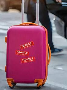 500pcs/150pcs/Roll Fragile Handle With Care Warning Stickers, Self-Adhesive Labels 1" X 3", Permanent Adhesive Labels, Essential For Travel, For Shipping, Packaging, DIY, Clear Branding Information