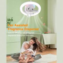 50W Ventiladores de Techo con Luces y Fragancia, RGB,Ventilador de Rotación de 360°, 3200K-6500K Luminosidad Regulable y Múltiples Modos de Colores RGB, 3 Velocidad de Viento y Función de Apagado Temporizado - Blanco - Ver 4