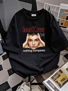 180g Pure Cotton SINEAD O'CONNOR Nothing Compares T-Shirt Cotton  Size S To 5XL Casual Versatile Comfortable Breathable Unisex Top For Everyday Wear Stylish Fashion Slightly Stretched Men Print Round Neck Short Sleeve Streetwear Graphic Summer Soft Designer Clothes For Women