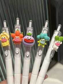 1/5/10pcs Random Vegetable-Shaped Pen, High-Quality Writing Pen With 0.5mm Tip, Black Ballpoint Pen For Students