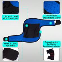 1 Pc - Adjustable Compression Elbow Brace, Two-Way Cross Fixed Elbow Support, Sports Arm Brace For Tennis, Golf, Badminton, Weightlifting, Daily Fitness, Basketball, Black, Men & Women Gym Gym Accessories Coderas