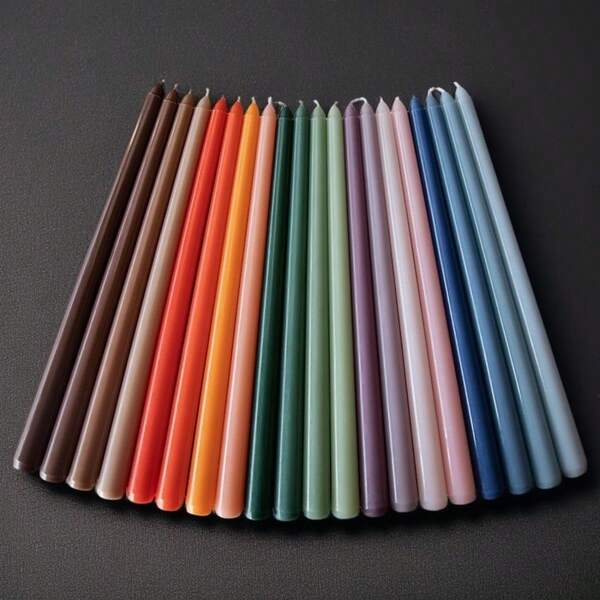 4 قطع/مجموعة شمعة عمر لون الأومبير بطول 30 سم بدون دخان، مجموعة شموع لحفلات الزفاف والأعياد، شموع عيد الميلاد، شموع ذات سيقان طويلة لأجواء العطلات، حاملات شموع لتزيين العشاء بالشموع، هدية رائعة للعائلة والأصدقاء