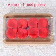 1000 pièces/paquet Pétales de rose en tissu non tissé simulés, pétales de rose artificiels romantiques pour la décoration de mariage/fête/bar