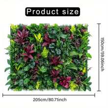 1 pieza de paneles de pared verde artificial 2D - Diseño de hojas tropicales vibrantes, tela de poliéster duradera, sin necesidad de electricidad para uso en interiores/exteriores, perfecto para transmisiones en vivo, fiestas, cumpleaños, bodas, decoración de habitaciones y jardines, paneles decorativos de pared