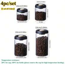 4/2/1pcs Vacuum Sealed Jars, Coffee Bean Storage Bottles, Kitchen Food, Grains, Tea Leaves, Glass Jars, Airtight Containers, Kitchen Accessories, Fresh Storage Jars, Kitchen Supplies, Glass Storage Containers, Coffee Bean Vacuum Sealed Glass Jars, Pressure Pump Storage Jars, Moisture-Proof Storage Jars, Moisture-Proof Vacuum Press Glass Jars, Suitable For Coffee Beans, Nuts, Kitchen Organization And Storage, Gift For Mom, Mother's Day Gift, Gift For Friends, Holiday Gift