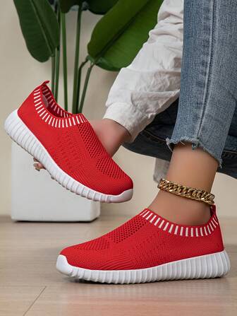 Chaussures respirantes à enfiler ajourées pour femmes, élégantes pour la marche, la course, les déplacements, les sports décontractés, printemps/été