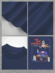 Ropa de hombre con diseño festivo y alegre de Navidad, 100% algodón de 220g