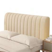 180x65cm Thickened Anti-Collision Headboard Cover, Universal Headboard Protector Cushion - Beige - View 3