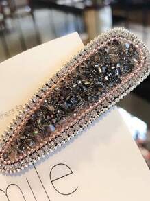Water Drop Design Rhinestone Hair Clip, Shiny Hairpins For Bangs, Bun, Decorative Hair Accessories For Girls