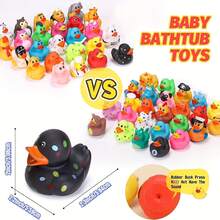Ducks For Ducking - 13 Pack | Rubber Ducks For Jeeps, Mini Rubber Duckies Bulk Set - Assorted Rubber Ducks For Baby Stocking Stuffers, Stress Relief, Bath Toys, Cruise Ship & Christmas Gifts - 多色25件 - 查看 3