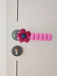 Joivida 1/2 pièce(s) Tampons de porte à motif floral, housses de protection douces et chaudes, universelles pour portes gauche et droite, protection anti-statique pour la maison