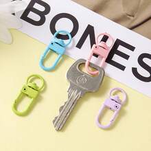 10/20/30/50pcs Macaron Color Swivel Key Chain Accessories With Mini Buckle Bag Decor Pendant DIY Valentine's Day Holiday Small Ornaments - Multicolor - View 9