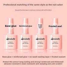 1 件 10 毫升玻璃面漆持久透明橡胶面漆 LED UV 强化指甲高光泽面漆凝胶指甲油 - 彩色 - 查看 2