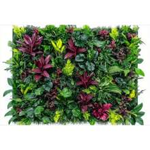 1 pieza de paneles de pared verde artificial 2D - Diseño de hojas tropicales vibrantes, tela de poliéster duradera, sin necesidad de electricidad para uso en interiores/exteriores, perfecto para transmisiones en vivo, fiestas, cumpleaños, bodas, decoración de habitaciones y jardines, paneles decorativos de pared
