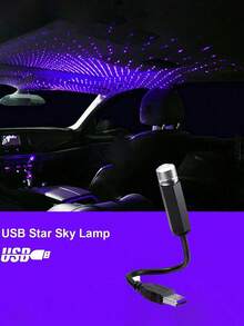 1pc USB Ambient LED Night Light, Adjustable Indoor Decor Lamp, Ceiling Light, Indoor Starry Sky Ceiling Projection