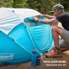 Coleman Pop-Up Instant Tent Sets Up In 10 Seconds, Portable & Lightweight 2/4 Person Tent With Adjustable Rainfly - Blue - View 5