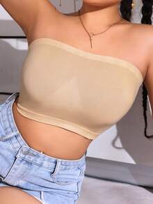 3pcs/Set Plus Size Strapless Invisible Seamless Bandeau Bras For Women - Multicolor - View 6