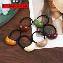 6-Piece Mixed Color Set Design With Curved Hair Cords, French Style Simple And Elegant High Elasticity Hair Accessories, Suitable For Women's Ponytails, Bun Heads, Hair Tie Ropes, Rubber Band Hair Accessories[Colors Will Vary Randomly - May Include Duplicates. Not Suitable For Those Who Require Specific Colors] Ponytail Holders Hair Elastics Hair Rubber Bands Scrunchies