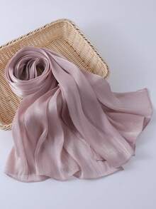 1pc Fashionable And Elegant Blue Shiny Evening Party Dress With Removable Shoulder Cape, Suitable For Ladies For Daily Vacation And Evening Party Matching, 200*68cm/78*26.5in Fall Clothes For Women