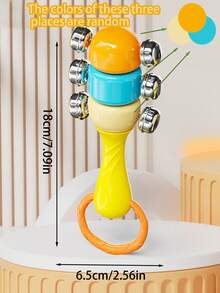 1 件可爱婴儿手摇铃铛玩具，颜色多样，培养孩子颜色和声音认知，创意婴儿安抚手摇铃铛，儿童益智玩具，亲子互动，早教，节日和生日礼物，婴儿玩具 - 彩色 - 查看 13