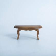 1pc 1:12 Dollhouse Miniature Furniture White Coffee Table, Square/Round Walnut Or Red, Micro Scene Decor, Cute Mini Coffee Table, Precise Side Table, Miniature Furniture Toy, Suitable For Party Gift