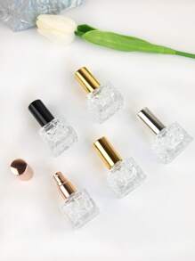 1/4PCS 10ml Rose Gold Perfume Spray Bottle Screw Top Perfume Spray Bottle Water Cube Perfume Sample Bottle Perfume Dispenser Bottle Portable Mini Sprayer, Refillable, Travel Friendly, With Fine Mist Sprayer Back To School