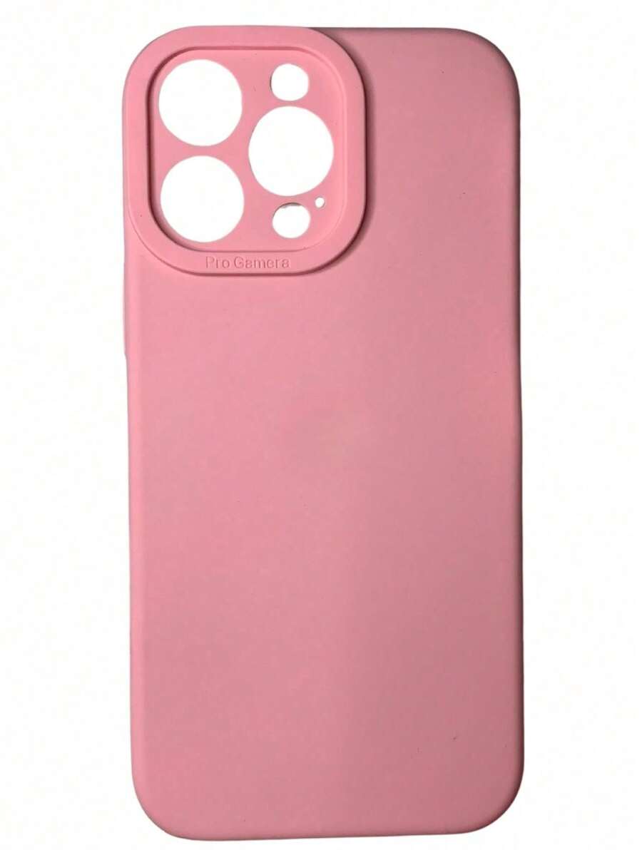 Case Cover Silicone Velvety Rubber With Closed Camera Square High Relief For Cell Phone 16 Pro Max Brown, Green, Orange, Red, Assorted Colors - Baby Pink - View 1
