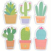 2pcs Cactus & Succulent Sticky Notes - Funny Office Accessories, Teacher & Reminder Memo Pads, Unique Gift Idea - Random Design - Multicolor - View 8
