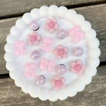 16pcs Multifunction Detachable Pink Flower & Bowknot Decor Accessories For Women Shoe And Handbag Decor, Versatile And Fashionable, Suitable For Gifts