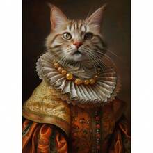 1PC Interesting Animal Victorian Animal Cat Portrait Art Abstract Poster Canvas Paintings Wall Art Pictures Home Decor Paintings In Living Rooms, Bedrooms, Dining Rooms Optional Frames Modern Posters, Wall Arts, Canvas Paintings - Multicolor - View 40