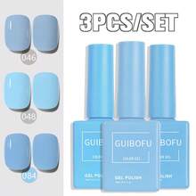 Set de 3 piezas de esmalte de uñas de gel, 0.51oz - 120 colores, arte de uñas de primavera, purpurina semi-permanente, kit de barniz para remojo para manicura y diseño de uñas, un color por frasco