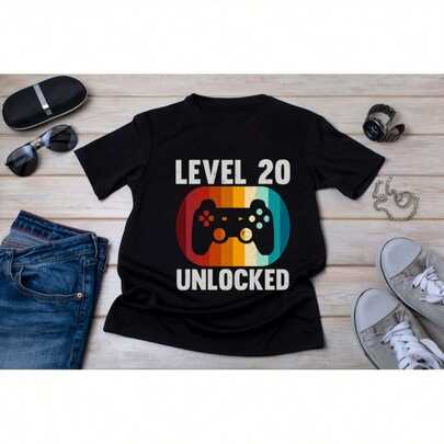 Camiseta vintage de 20.º cumpleaños, regalo de aniversario de 20 años, camiseta de nivel desbloqueado, regalo de aniversario para gamer, camiseta personalizada. Y2K Wo's220G Prenda eleM1ental de AL1Godn para él, 220 g de bienestar abS1oluto. PensA1DA1 Para todo tipo de usuarios, mujeres y hombres sin diferencia. Fibra robusta de ptima C1Alidad, útil para cualquier ensamblA1Je, sedosa al R1OCe pero proyectA1DA1 Para continuar. Parte eriores ventilA1DAs mujer, conjuntos otoñales, induM1entaria de vaC1Aciones, atuendos de Halloween para ellas.