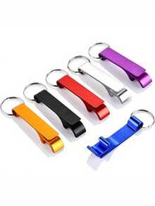 100/1/6pcs Metal Beer Bottle Opener Keychain, Wedding Party Favor, Bar Soda & Beer Opener