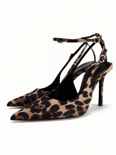 Leopard Print Sexy Casual Cute Basic Vacation Elegant Party PU Leather Strap, All Season