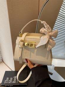 手提包包女士2025年夏季新款单肩斜挎包，小众通勤包。 - 米色 - 查看 2