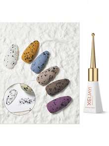 XEIJAYI 1pc 10ml Eggshell Gel Nail Polish White Black Material Summer Varnish With Any Color Gel Soak Off UV Manicure - 黑與白 - 查看 3