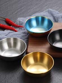 3/5/12/20 件不锈钢金色调味盘套装，适用于寿司、炸鸡、番茄酱、烧烤酱、蘸酱盘、黄油碟、蘸酱托盘、牛排酱碟、调味盘、奶酪酱碗、创意番茄酱碗、厨房用具（金色，3.2 英寸宽）