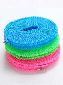 1pc 3m, 5m,10m Pink, Green, Blue Drying Clothes With Clothesline, Bedding With Clothesline, No Need For Punching Holes, Home Outdoor Windproof And Anti Slip Drying Clothes With Clothesline, Thick Bedding, Hanging Clothes, Balcony - Multicolor - View 12