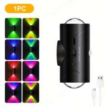 [2 pièces Veilleuses LED rechargeables] 1 pièce/2 pièces Veilleuses LED à détecteur de mouvement rechargeable, lumière d'ambiance à gradient RVB, lampes d'intérieur à intensité variable, éclairage de marche magnétique convenant aux couloirs, tables de chevet, bureaux, placards et usage d'urgence