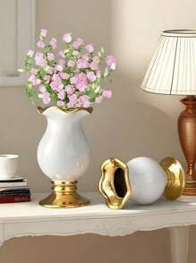 1PC Ceramic High-End Artistic Style Rose Vase Suitable For Placing Entrance Flower Vases, TV Cabinets Beautiful Decoration Vases, Office Desktop Beautiful Decoration Vases