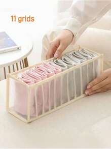 [Women's Essential] Large Capacity Foldable Underwear/Socks/Bra Storage Organizer Set (6/7/11 Grids) | Space-Saving Drawer & Closet Organizer | Multi-Functional Fabric Storage Box For Dorm/Bedroom Wardrobe Storage Box Underwear Organizer, Foldable Underwear Divider Organizer, Closet Organizer Divider, Bra Drawer Organizer For Home Use