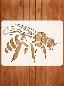 1 Stück wiederverwendbare Malvorlage mit Bienen-Design, Größe A4, geeignet für Insekten, DIY Basteleien, Stoff, Leinwand, Holzwände, Heim- und Möbeldekoration
