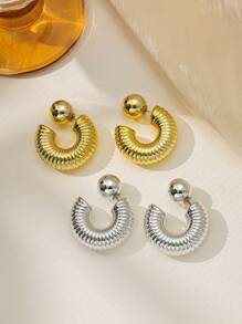 Boucles d'oreilles créoles CCB populaires transfrontalières européennes et américaines