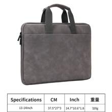 Premium Faux Leather Laptop Sleeve - Durable, Full-Open Design For 13-14 Inch Devices - Ideal For Daily Office Use, Exquisite, Laptop Bag Back To School