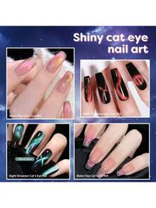 XEIJAYI 12Pcs Flashing Water Star Night Streamer Cat's Eyes Gel Nail Polish Set- Magnetic Stick Included, Easy To Match And Make Nails Look White, Ideal For Nail Salons Gift For Women - 彩色 - 查看 6