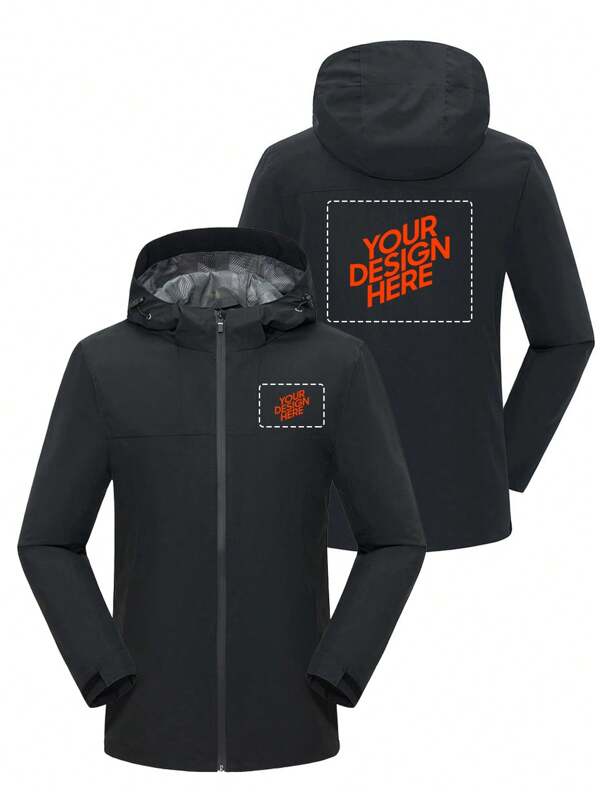 Leichte Windjacke, lässige, wasserabweisende Outdoorjacke geeignet für Frühling/Herbst, kann für den Valentinstag mit Logo angepasst werden