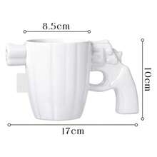 创意左轮手枪杯陶瓷防爆军工风格马克杯个性设计咖啡杯大容量水杯