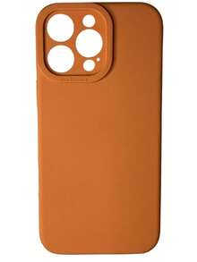 Case Cover Silicone Velvety Rubber With Closed Camera Square High Relief For Cell Phone 16 Pro Max Brown, Green, Orange, Red, Assorted Colors - Camel - View 1